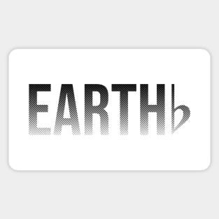 Earth Is Flat - halftone black Sticker